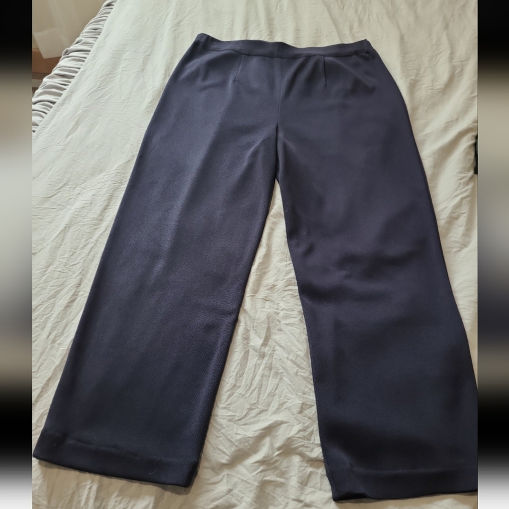 Misook Womens SZ Lg. NAVY Pull on Pants leisure‎ vacation resort comfort slinky